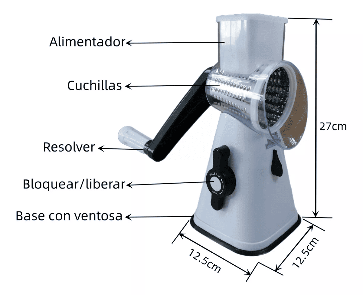 Cortador Picador Vegetales Multifuncional Rallador Cocina-5