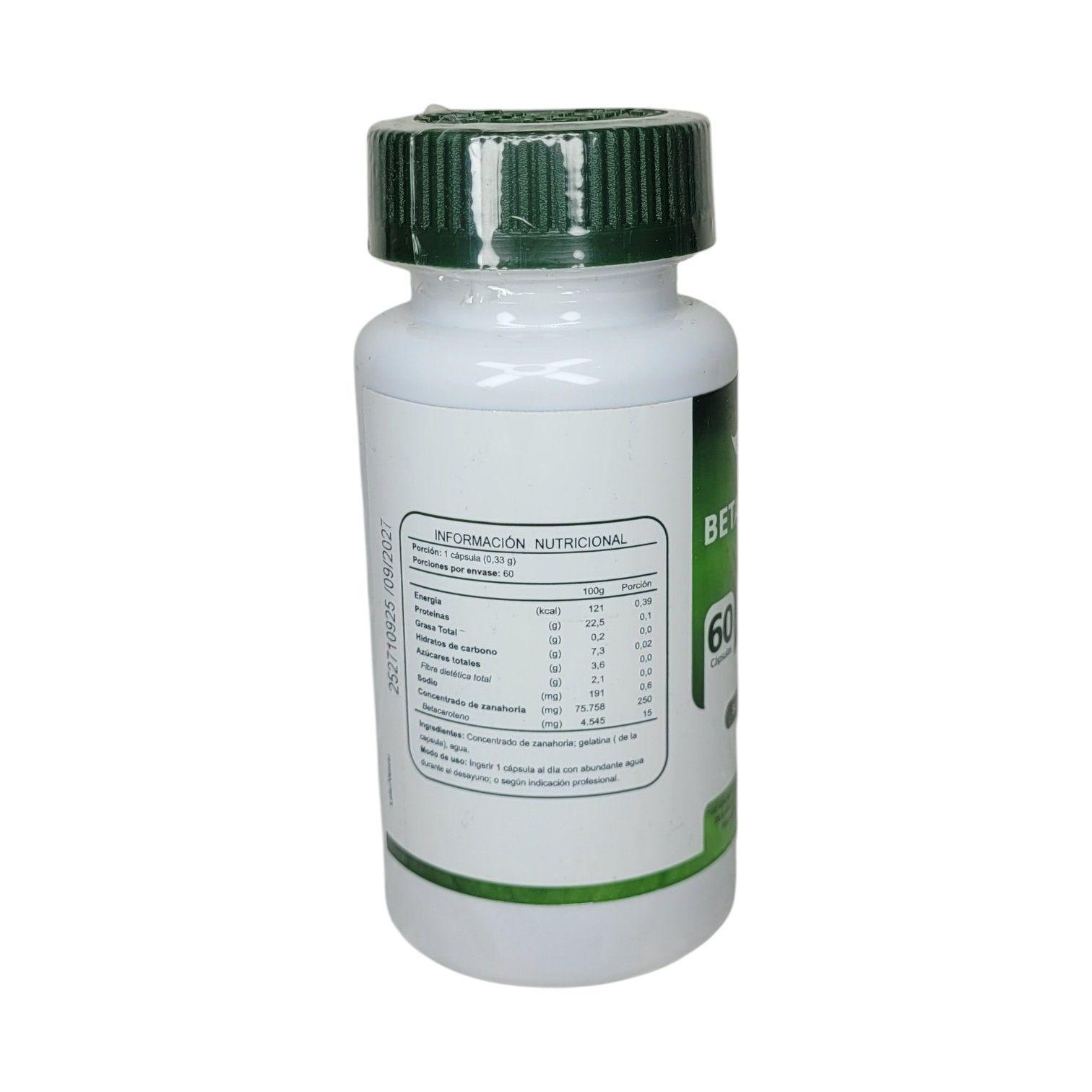 Betacaroteno FNL 60 Cápsulas Protección Solar Antioxidante-2