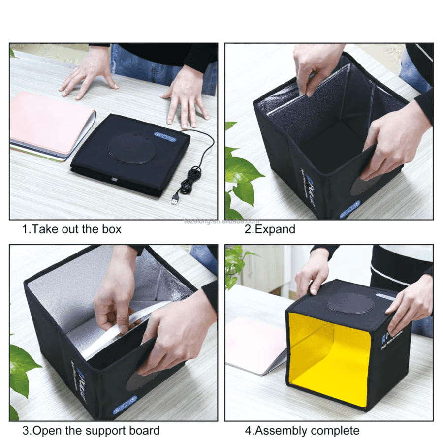 Caja Iuminacion Estudio Fotografia Portatil Plegable Cubo-5