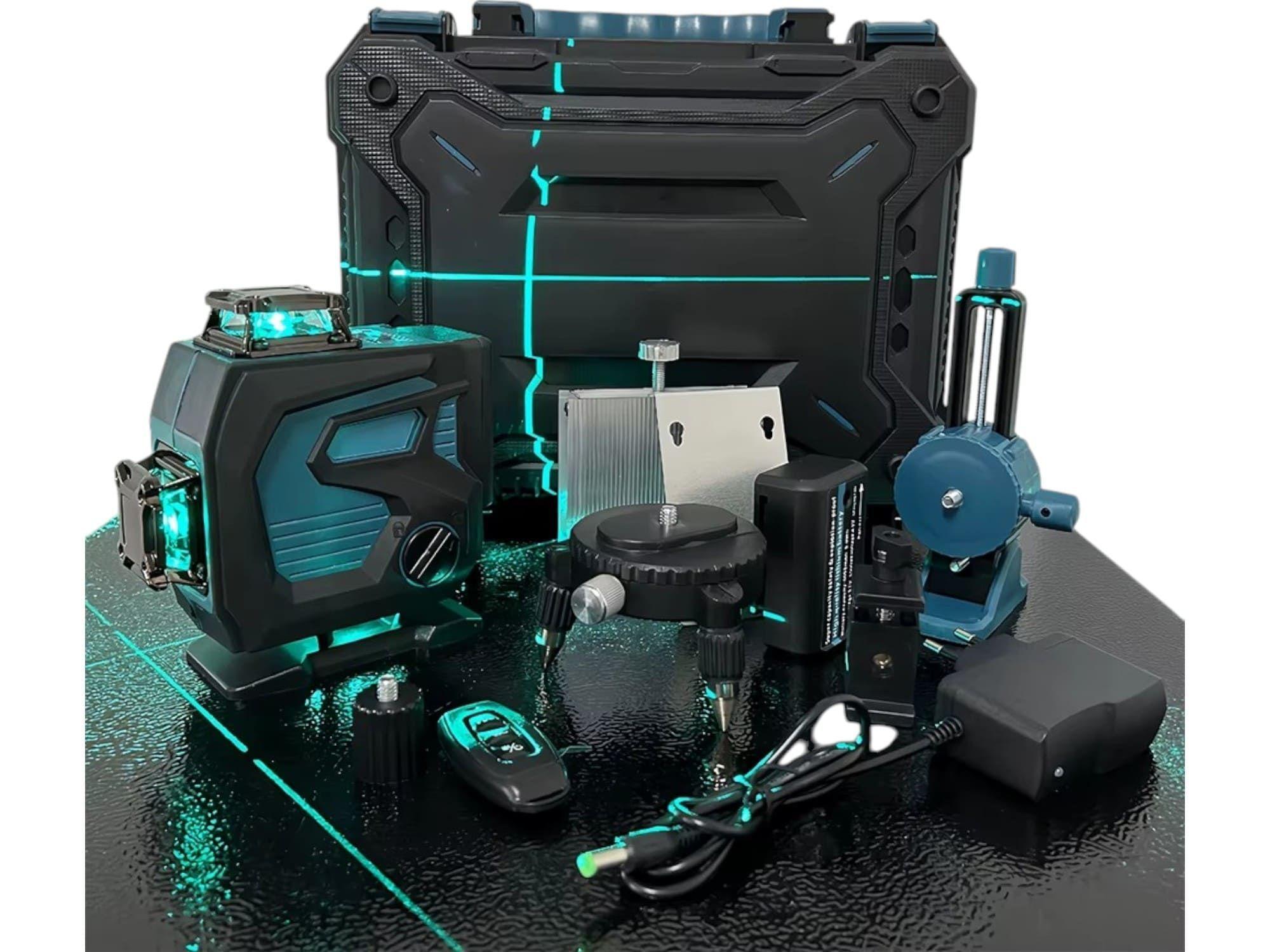 Nivel Laser Recargable Tasbel 360° Líneas Verdes Profesional-4