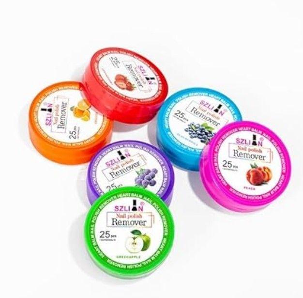 Set 25 Petalos Removedor Quita Esmalte Uñas Toallas Acetona-0
