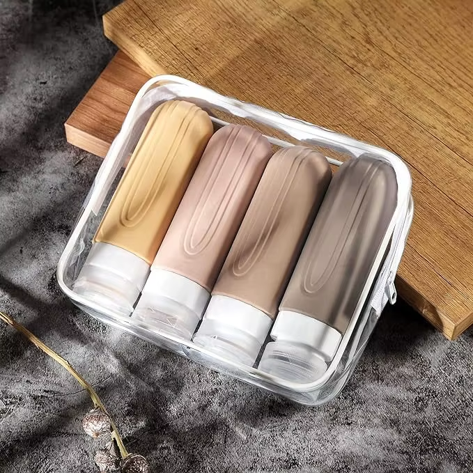 Kit Botellas Viaje Set Envases Plástico Reutilizables Frasco-3