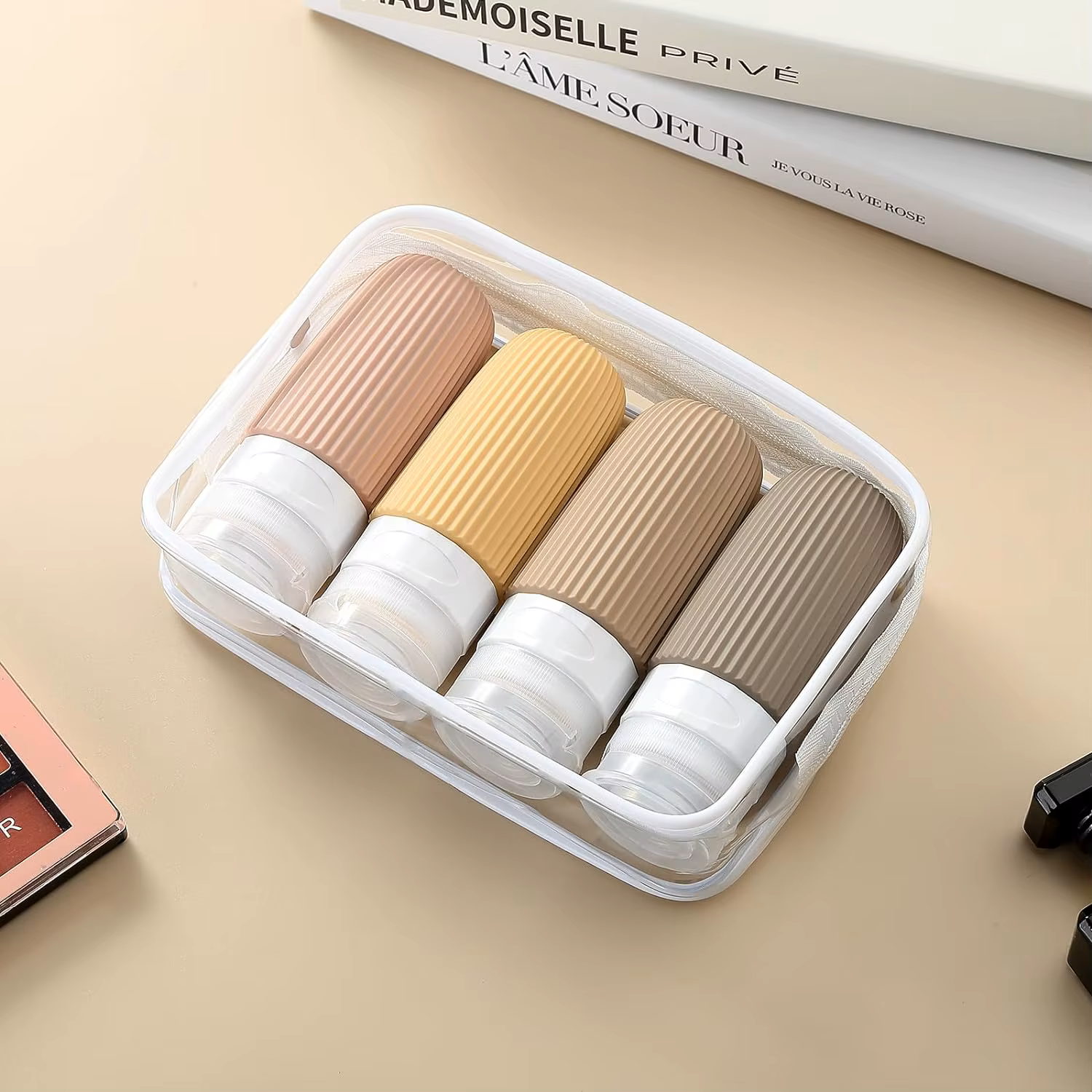 Kit Botellas Viaje Set Envases Plástico Reutilizables Frasco-5