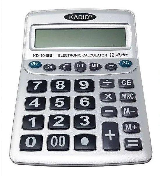 Calculadora De Escritorio Kadio Kd-1048b Grande 12 Dígitos-1