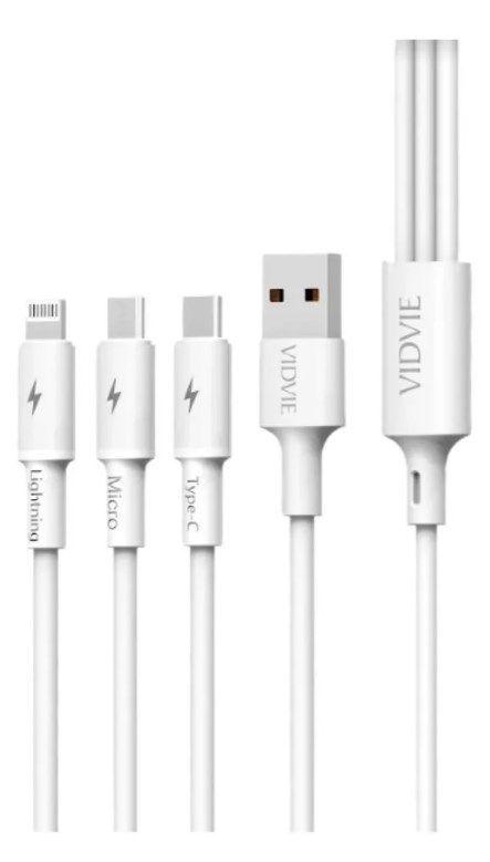 Cable Triple Carga Rápida Micro USB Tipo C Lightning 3 en 1-2