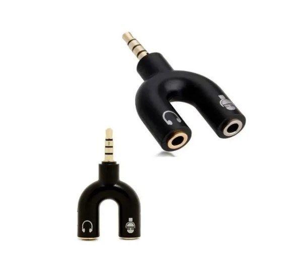 Splitter 3.5mm Adaptador Audio Plug Microfono Audifono Pc-2