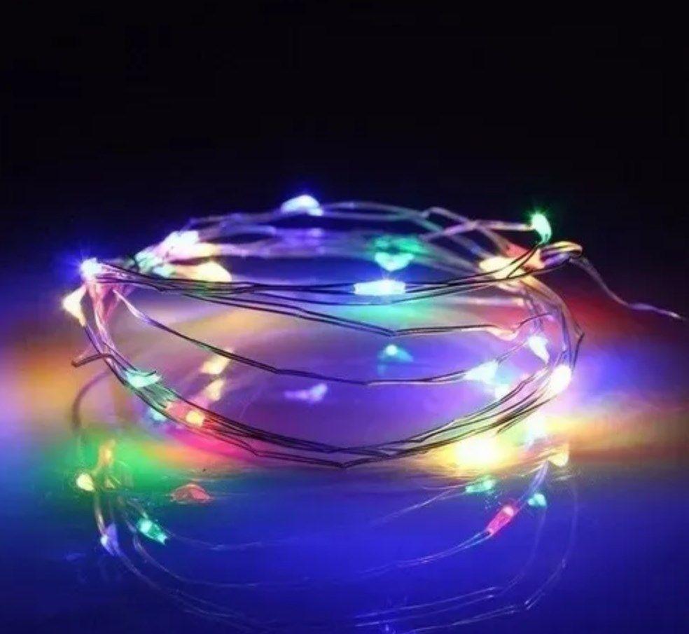 Luces Micro Led Hadas 2 Metros Multi Colores Pilas Incluidas-3