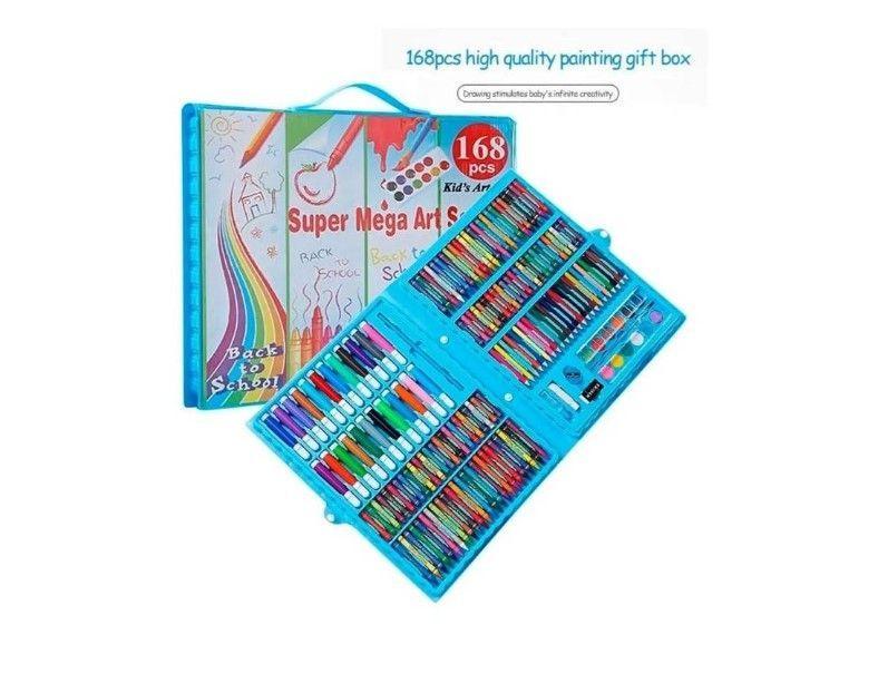 Set Maleta Arte 168 Piezas Lápices Pintura Colorear Dibujar-1