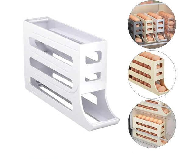 Dispensador de Huevos Pro con 4 Bases Perfecta para Organizar Huevos-0