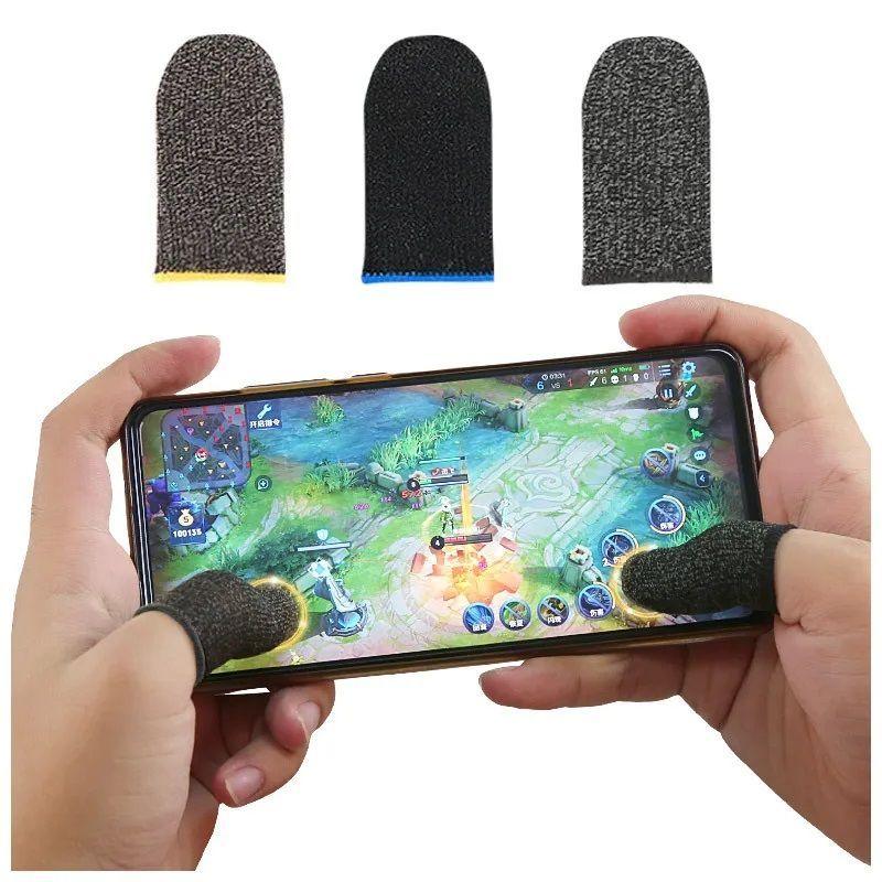 Set 2 Dedales Gamer Funda Dedo Transpirable Táctil Sin Sudor-1
