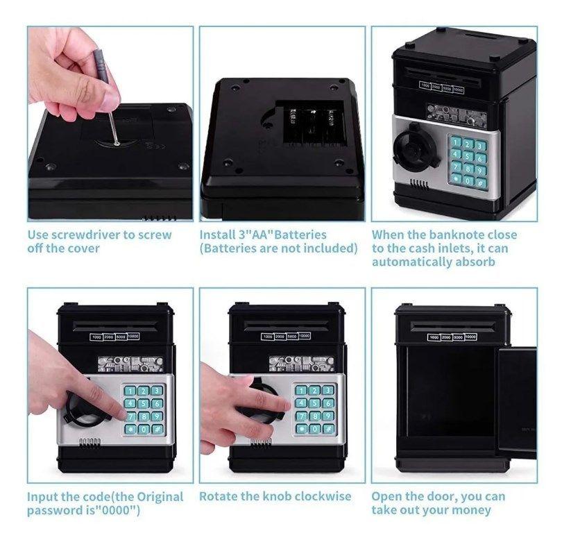 Caja Fuerte Seguridad Metal Digital Teclado Código Con Llave-4