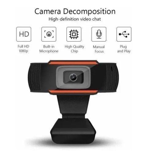 Cámara Web Hd 1080p Usb Microfono Incorporado Adaptable Flex-4