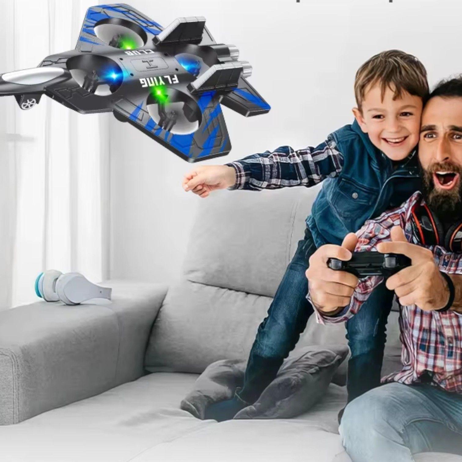 Avión Jet Drone Juguete Volador Control Remoto Recargable-5