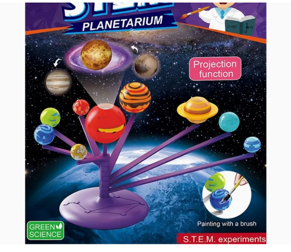 Sistema Solar 3D Interactivo Modelo Giratorio con Proyección de Imágenes Planetarias-3