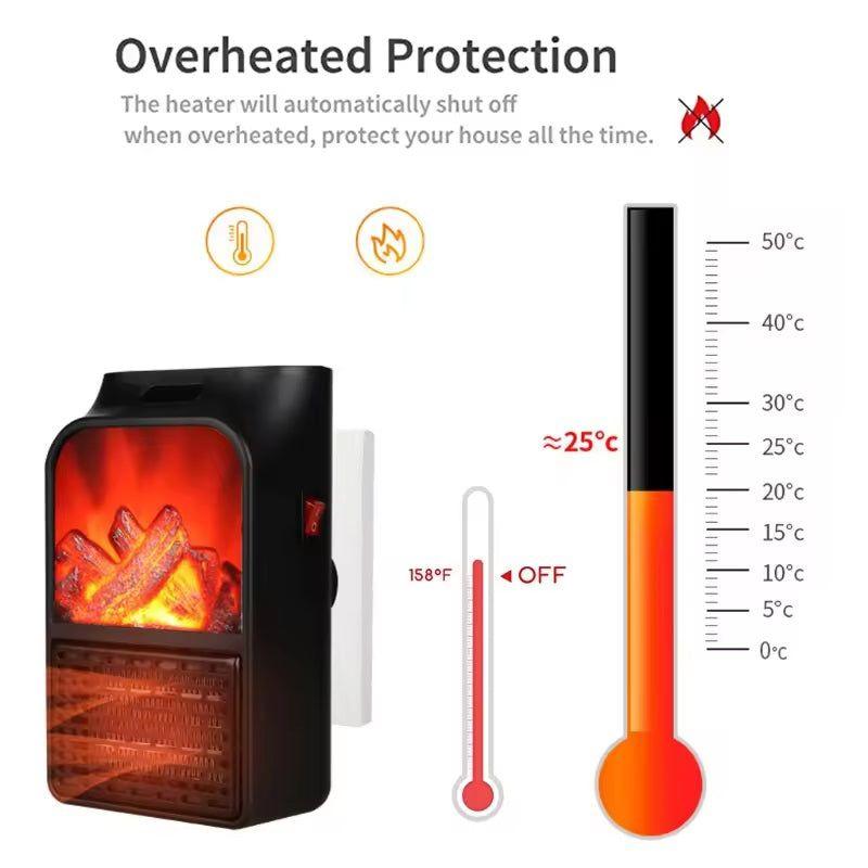 Calefactor Calentador Eléctrico Estufa 1000w Control Remoto-6