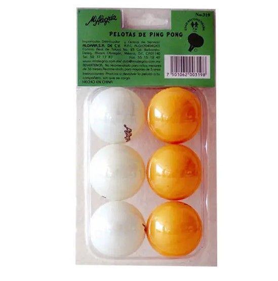 Set 6 Pelotas Ping Pong 3 Estrellas Sensei® - Tenis De Mesa-1