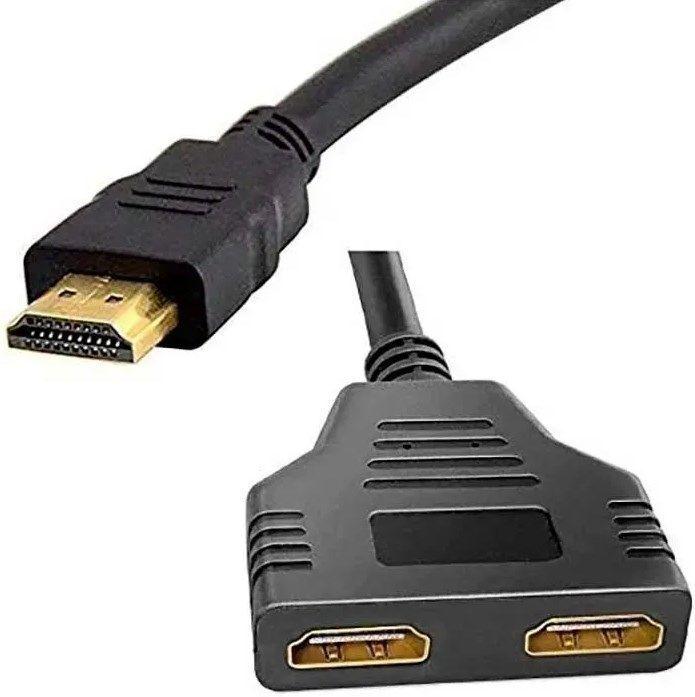Cable Tipo Hdmi 1 Macho A Doble 2 Hembra Adaptador-3