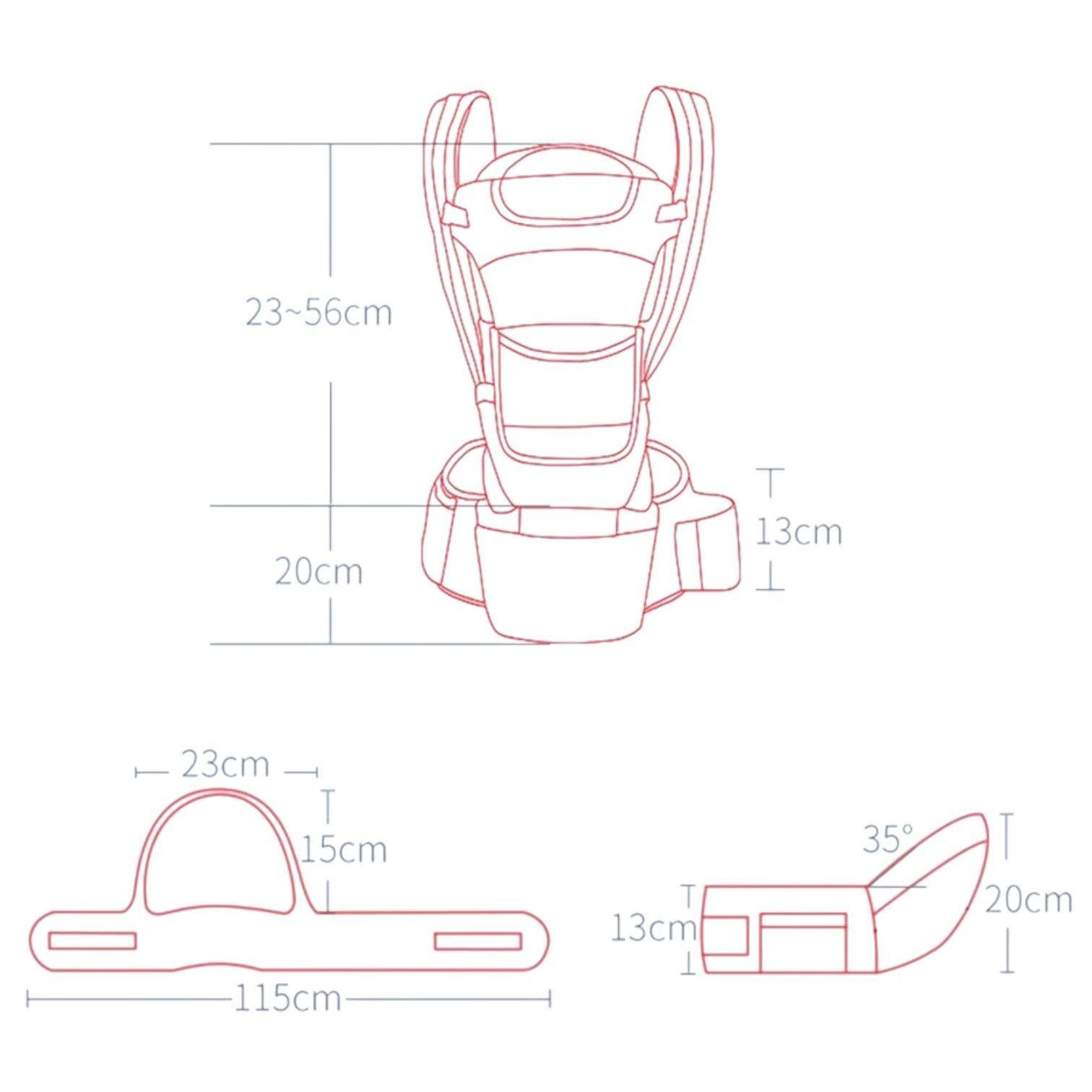 Cangurera Portabebés Ergonómico 3 en 1 Soporte Lumbar Seguro-7