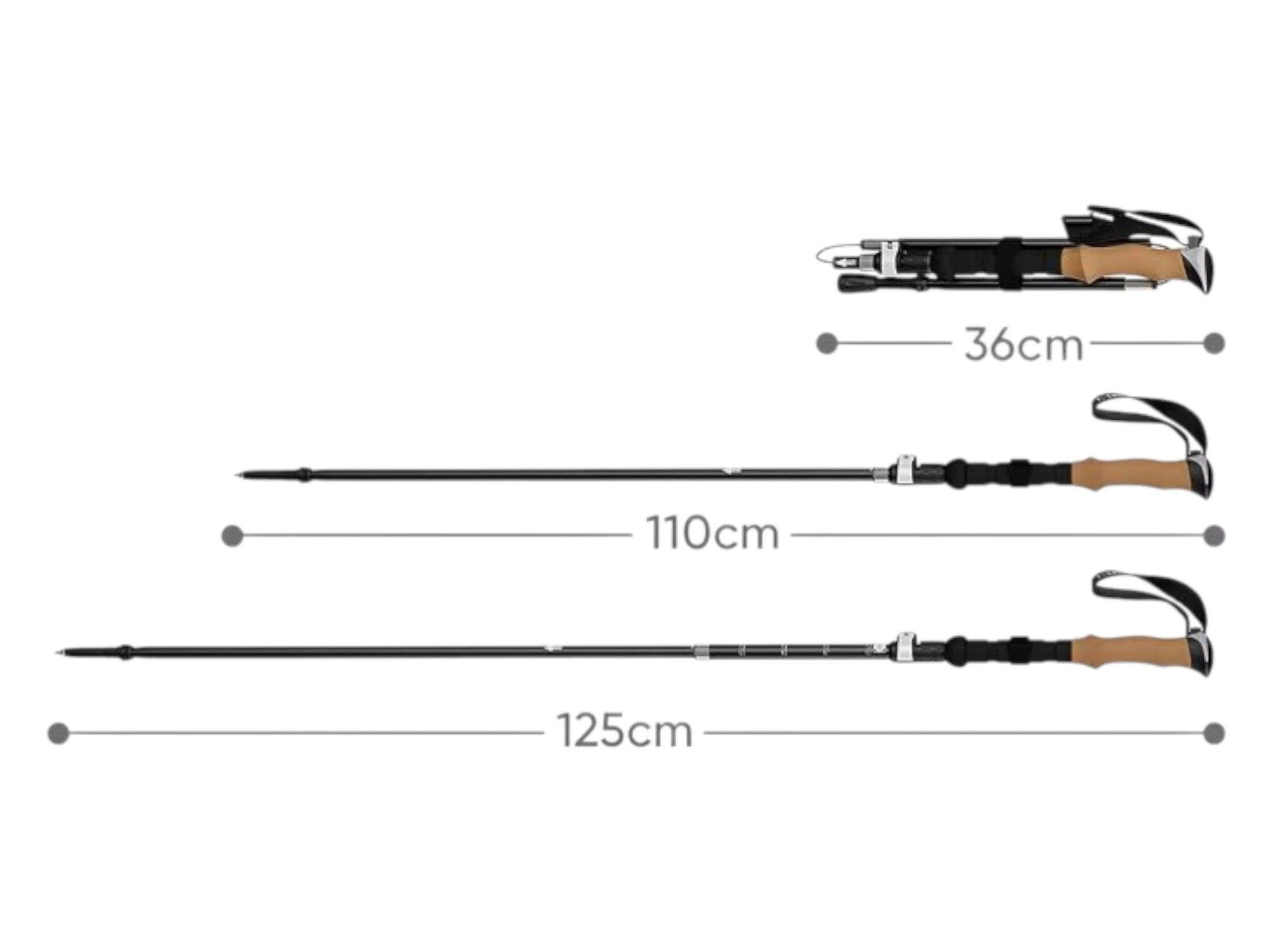 Bastones Trekking Escalada Montaña Senderismo Set 2 Aluminio-7