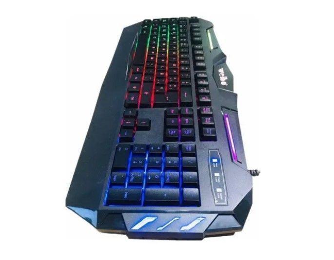 Kit Teclado Mecanico Y Mouse Dip 7 Botones Gamer Weibo Rgb-1