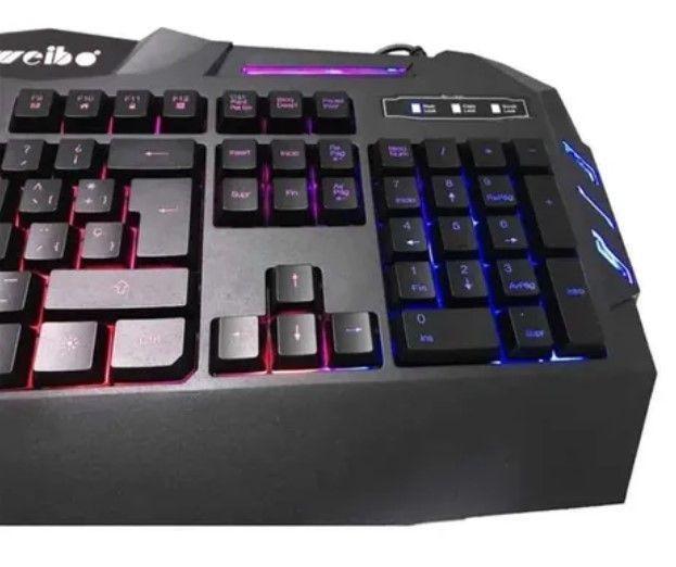 Kit Teclado Mecanico Y Mouse Dip 7 Botones Gamer Weibo Rgb-3
