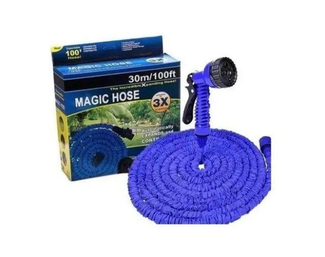 Manguera Mágica 30 Metros Retráctil Expandible + Pitón Riego-0