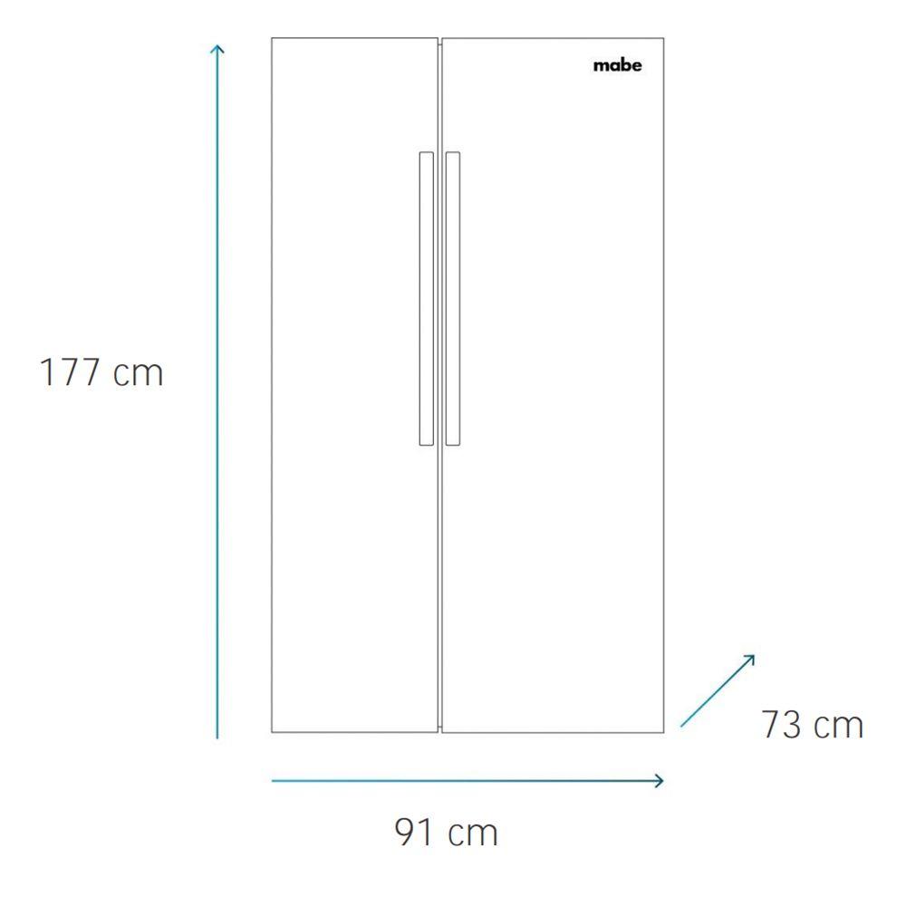 Refrigerador Side by Side 631L Brts Vidrio Mabe MSC631LKLNG0-9