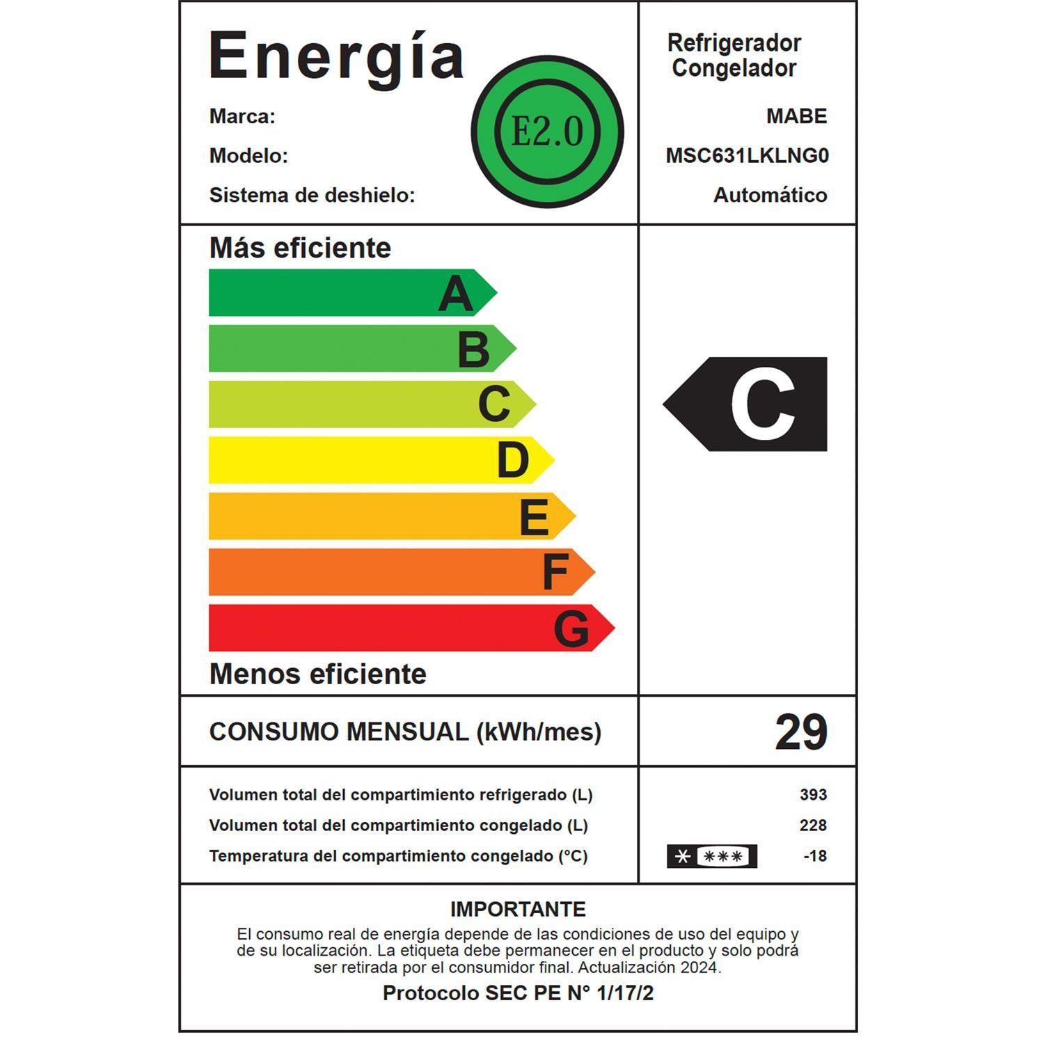 Refrigerador Side by Side 631L Brts Vidrio Mabe MSC631LKLNG0-5
