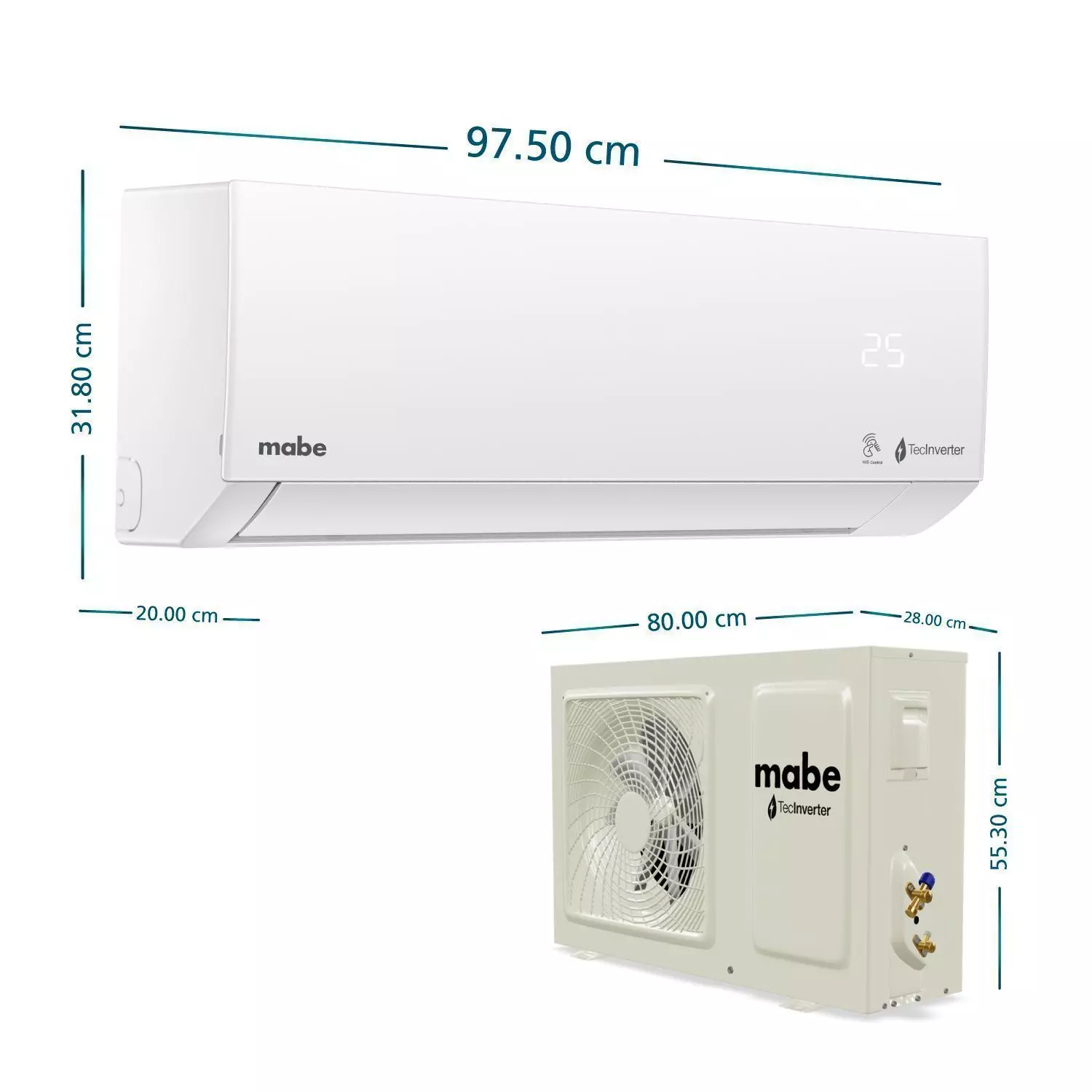 Aire Acondicionado Inverter Frío/Calor 18000 BTU Wifi Blanco Mabe MMI18HDBWCA32CH1-2