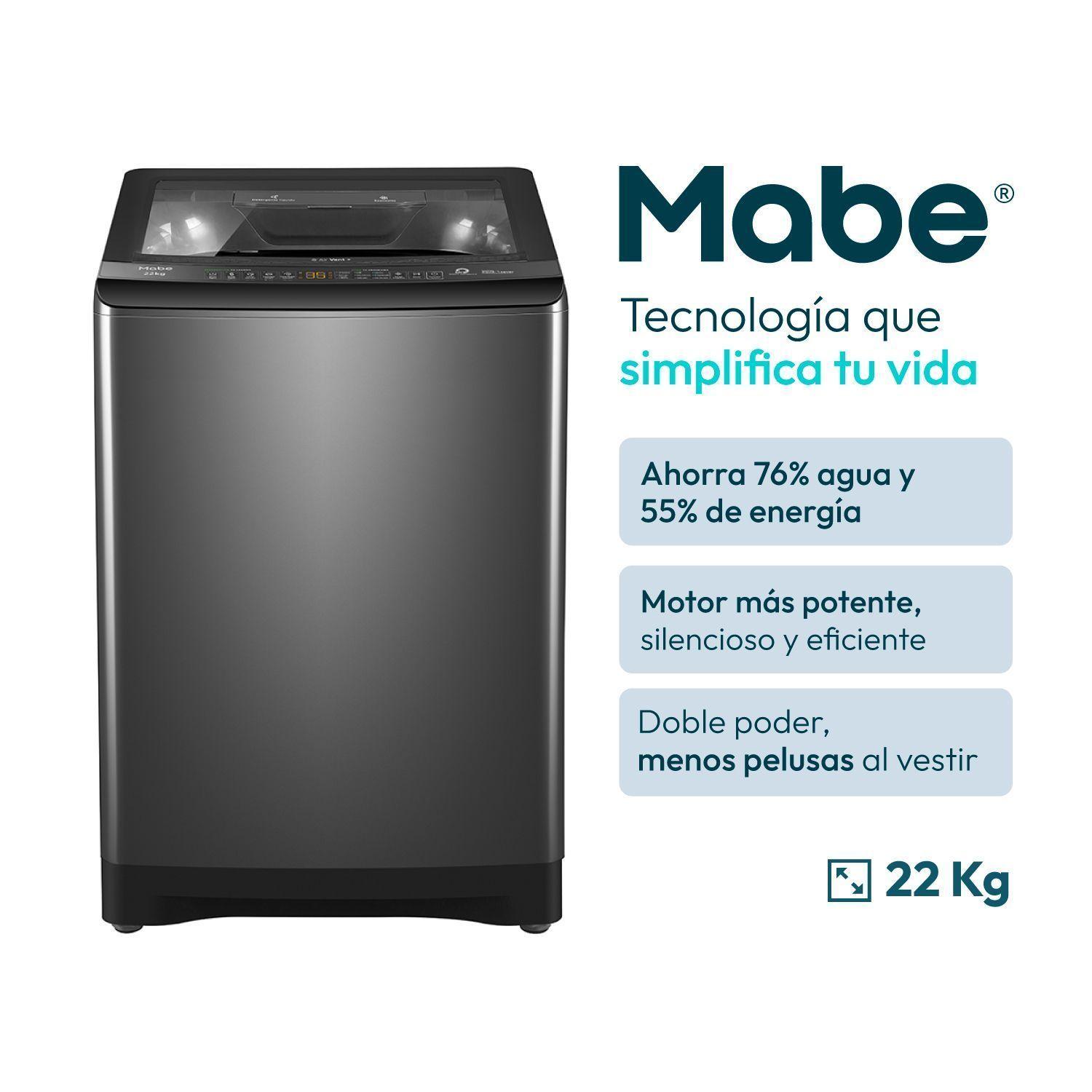 Lavadora Automática 22 Kg Diamond Gray Mabe LMA2220WDGCL0-1