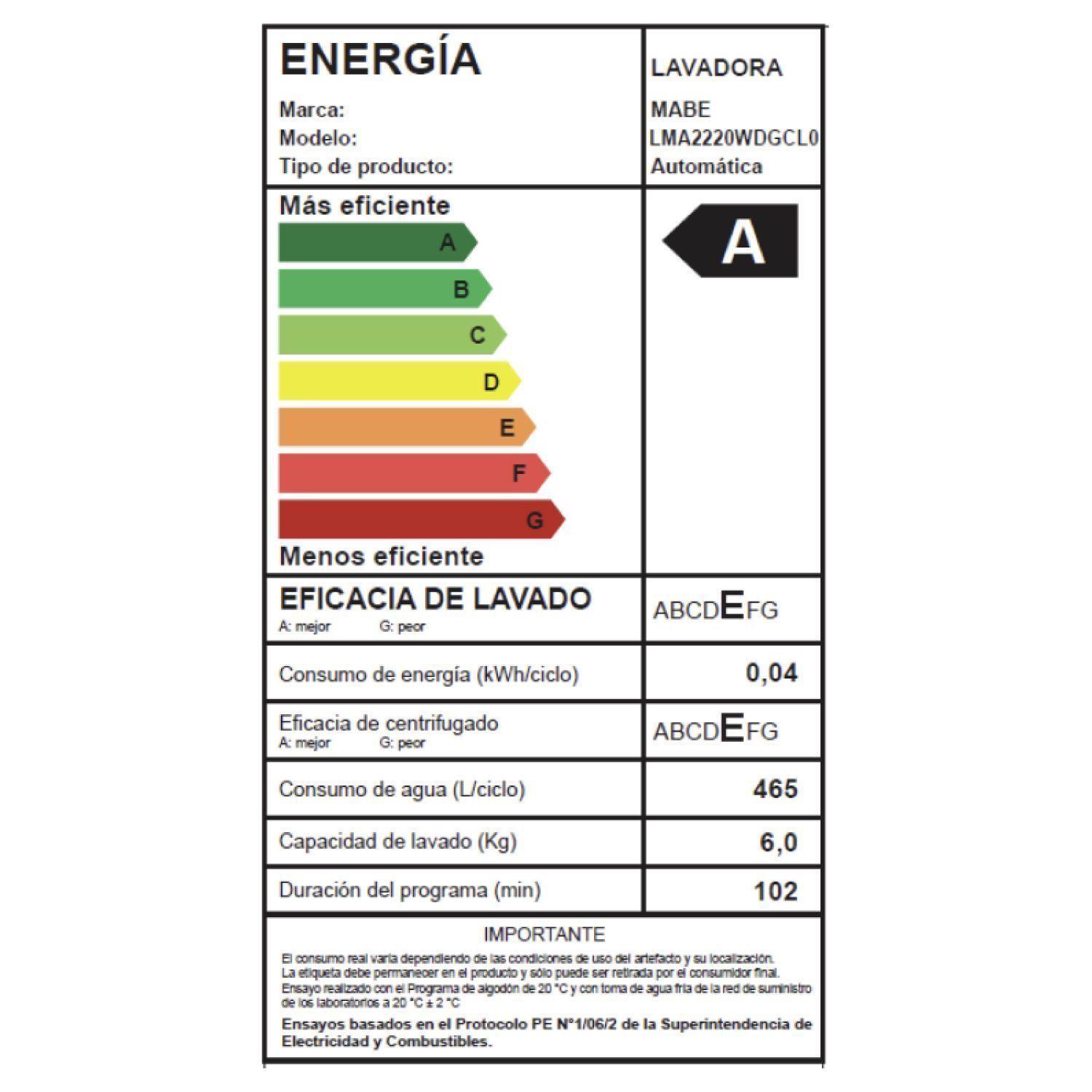 Lavadora Automática 22 Kg Diamond Gray Mabe LMA2220WDGCL0-6