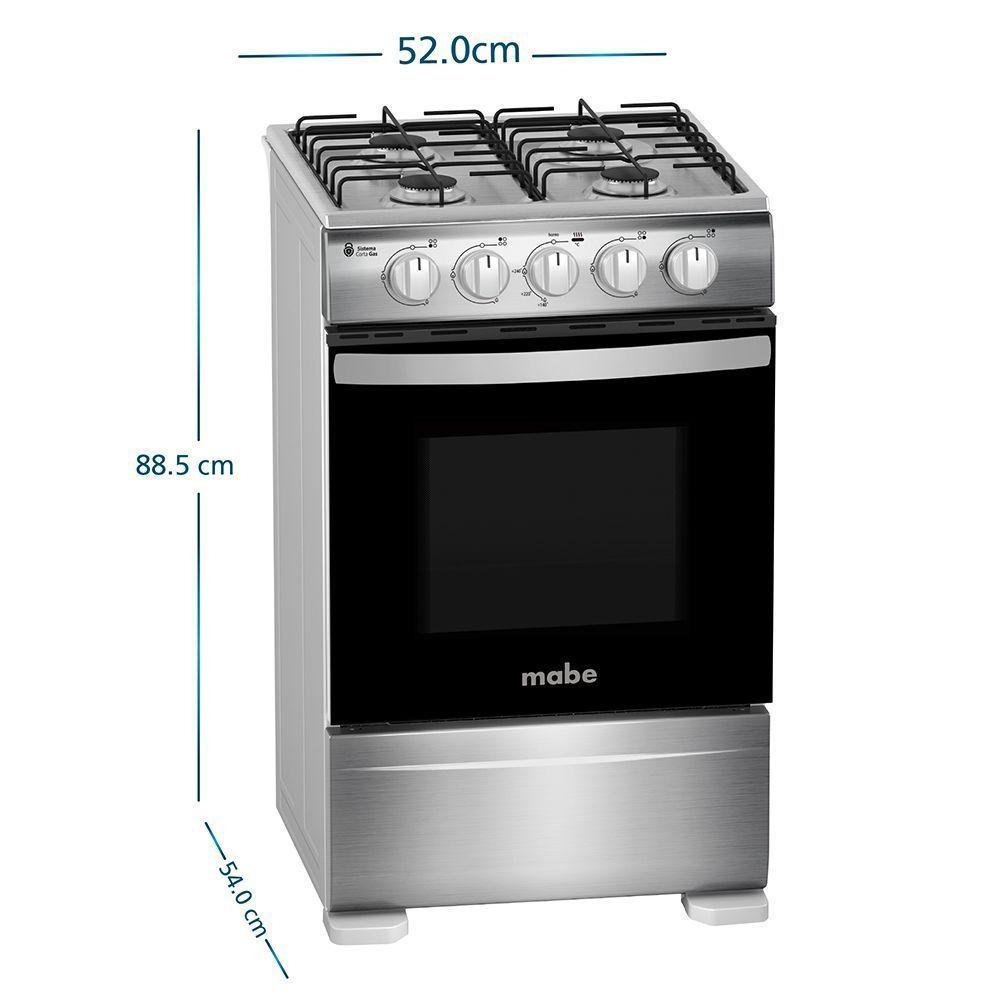 Cocina de Piso a Gas 51 cm Inox Mabe CMC20AXX-2-2