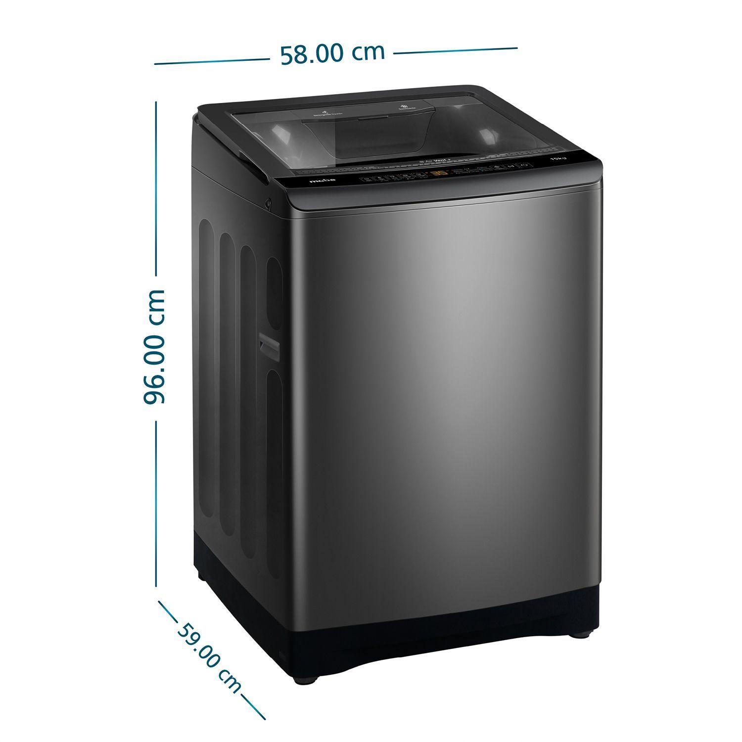 Lavadora Automática 15 Kg Diamond Gray Mabe Lma5120wdgcl0-2