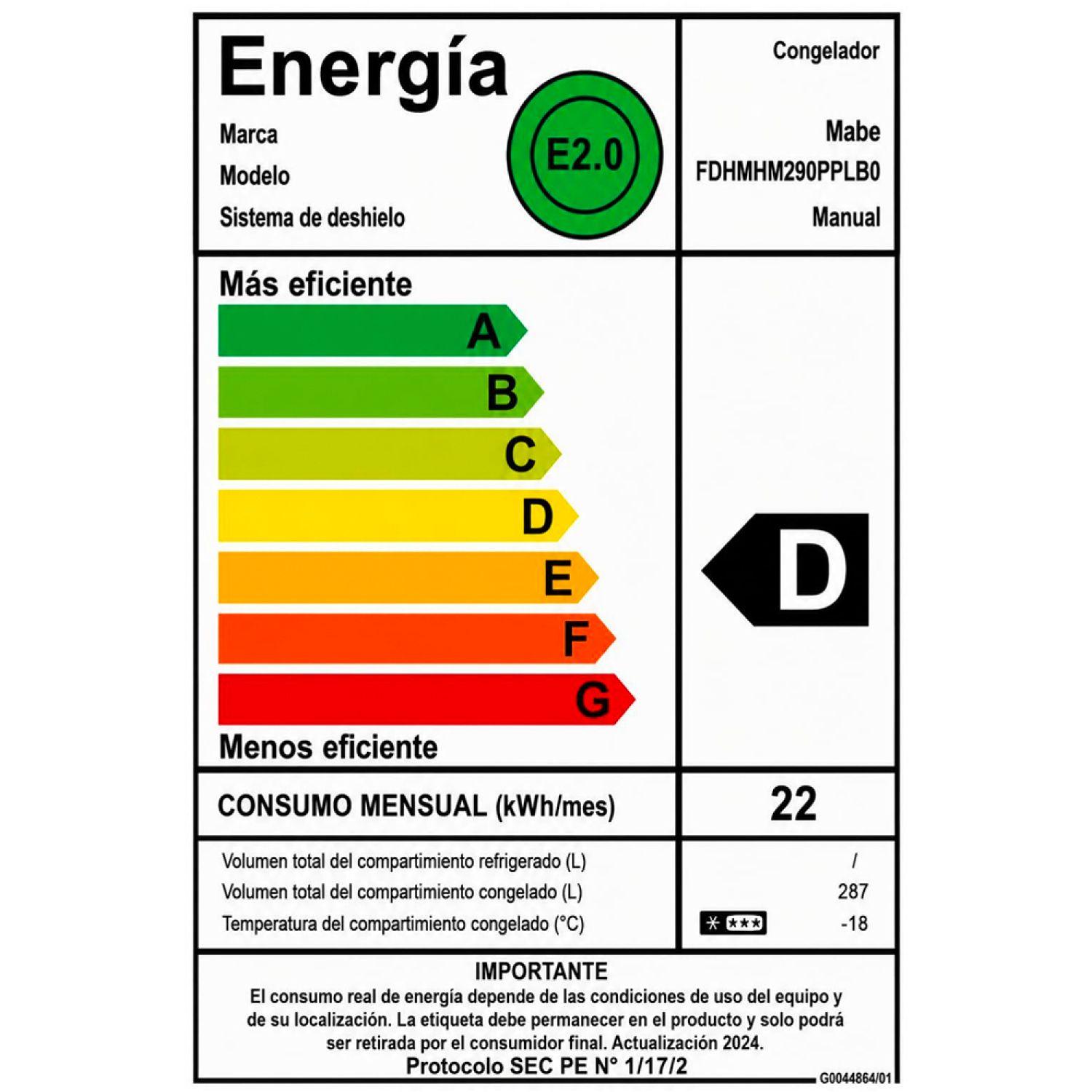 Freezer Horizontal 287 L Netos Blanco Mabe FDHMHM290PPLB0-6