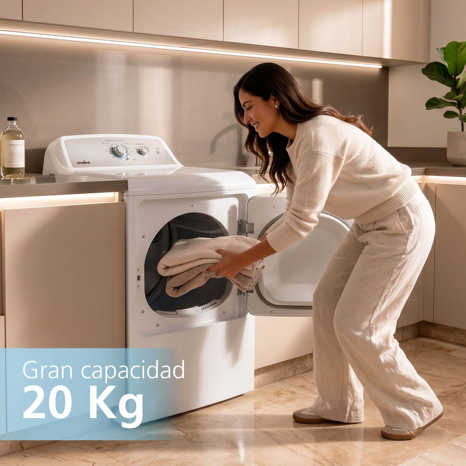 Secadora Eléctrica Frontal 20 Kg Blanca Mabe SME26N5MNBCL0-6
