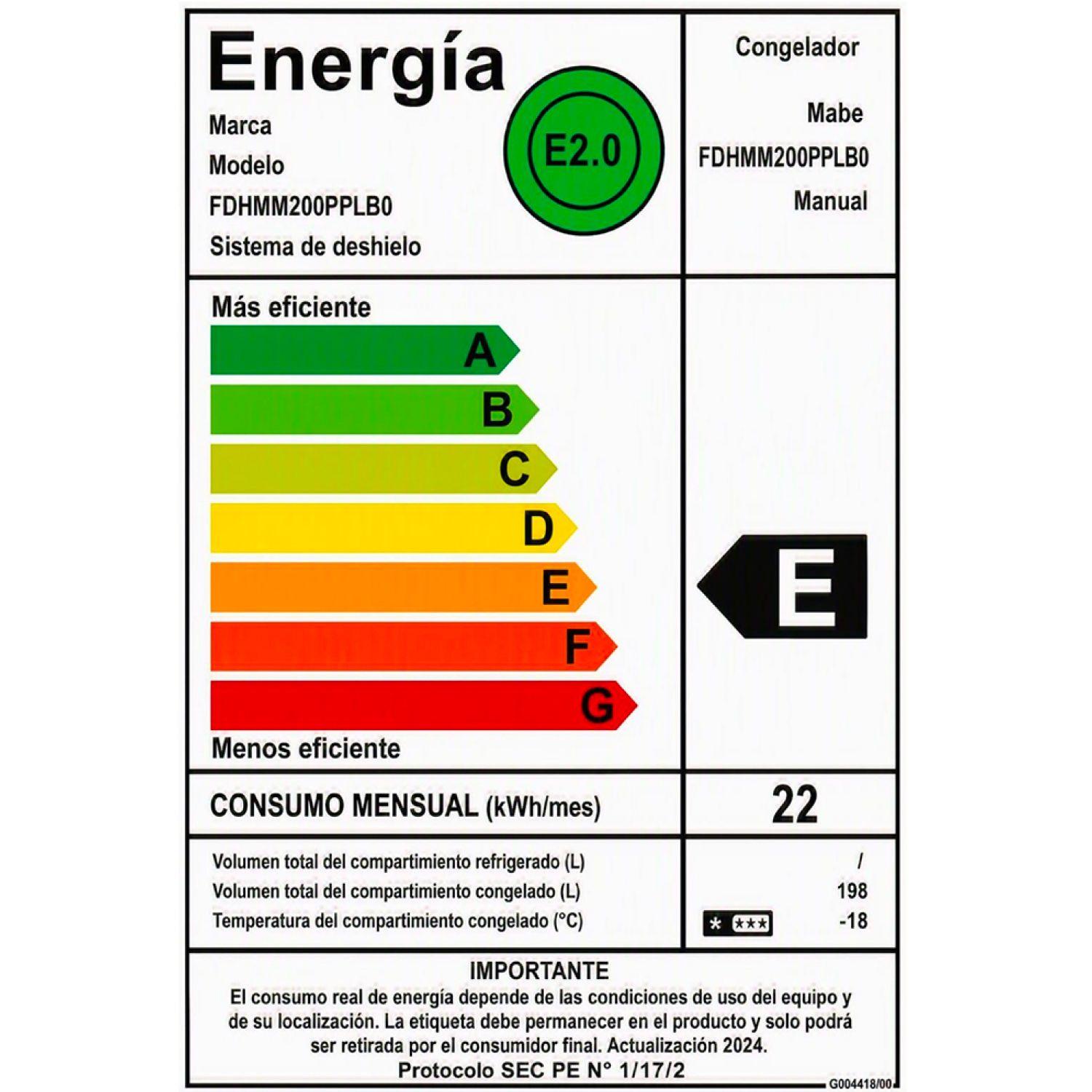 Freezer Horizontal 198 L Netos Blanco Mabe FDHMHM200PPLB0-6