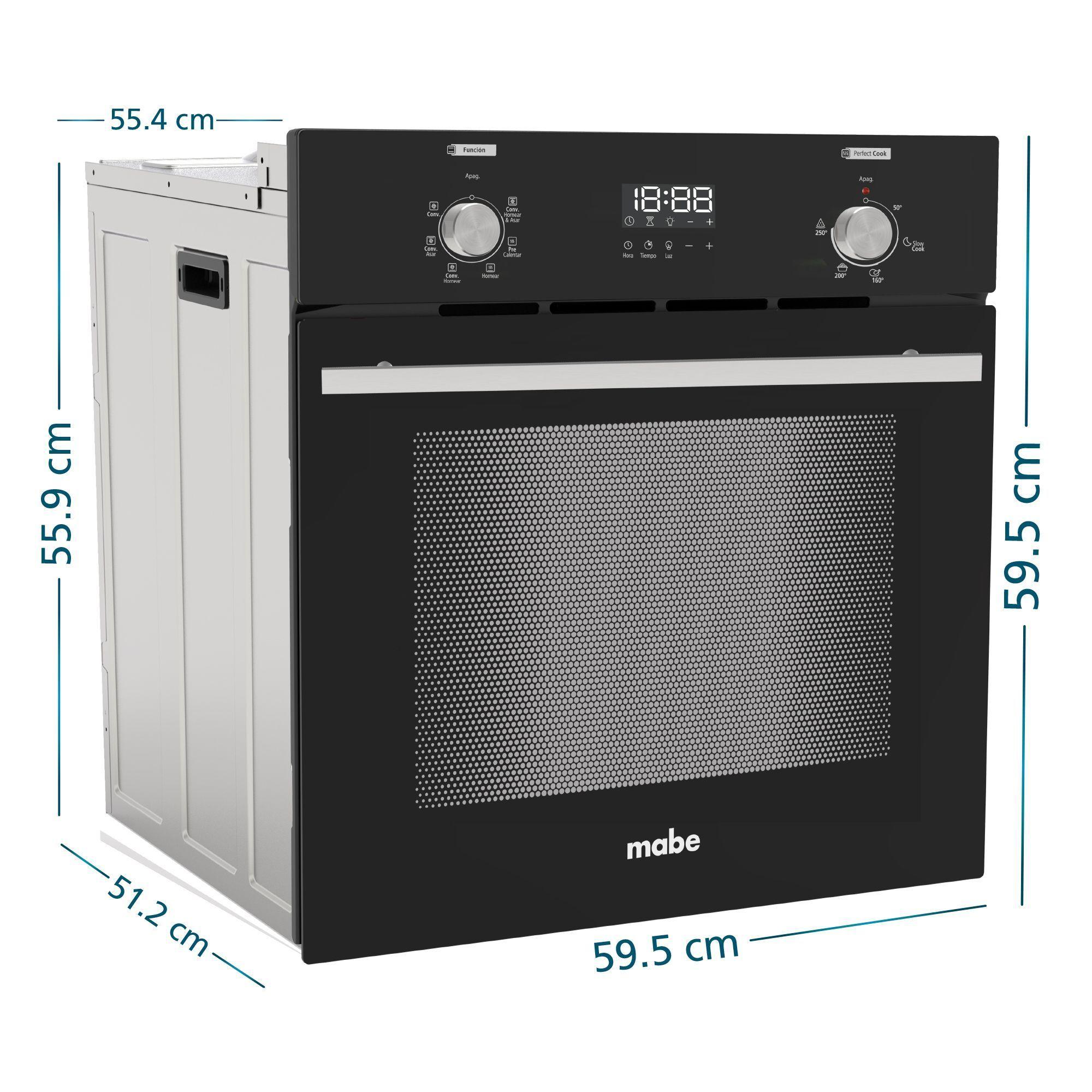 Horno de empotre Eléctrico 60 cm 220V Negro Mabe HM6045EXN0 -2
