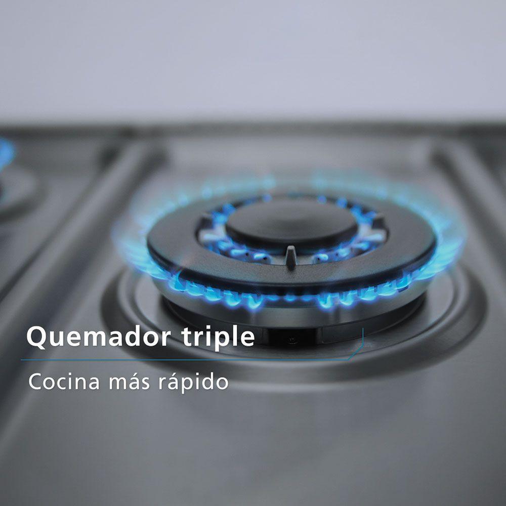 Kit Encimera a Gas+Campana 60cm mabe CMG6044LD-1CL CM6045XV0-6