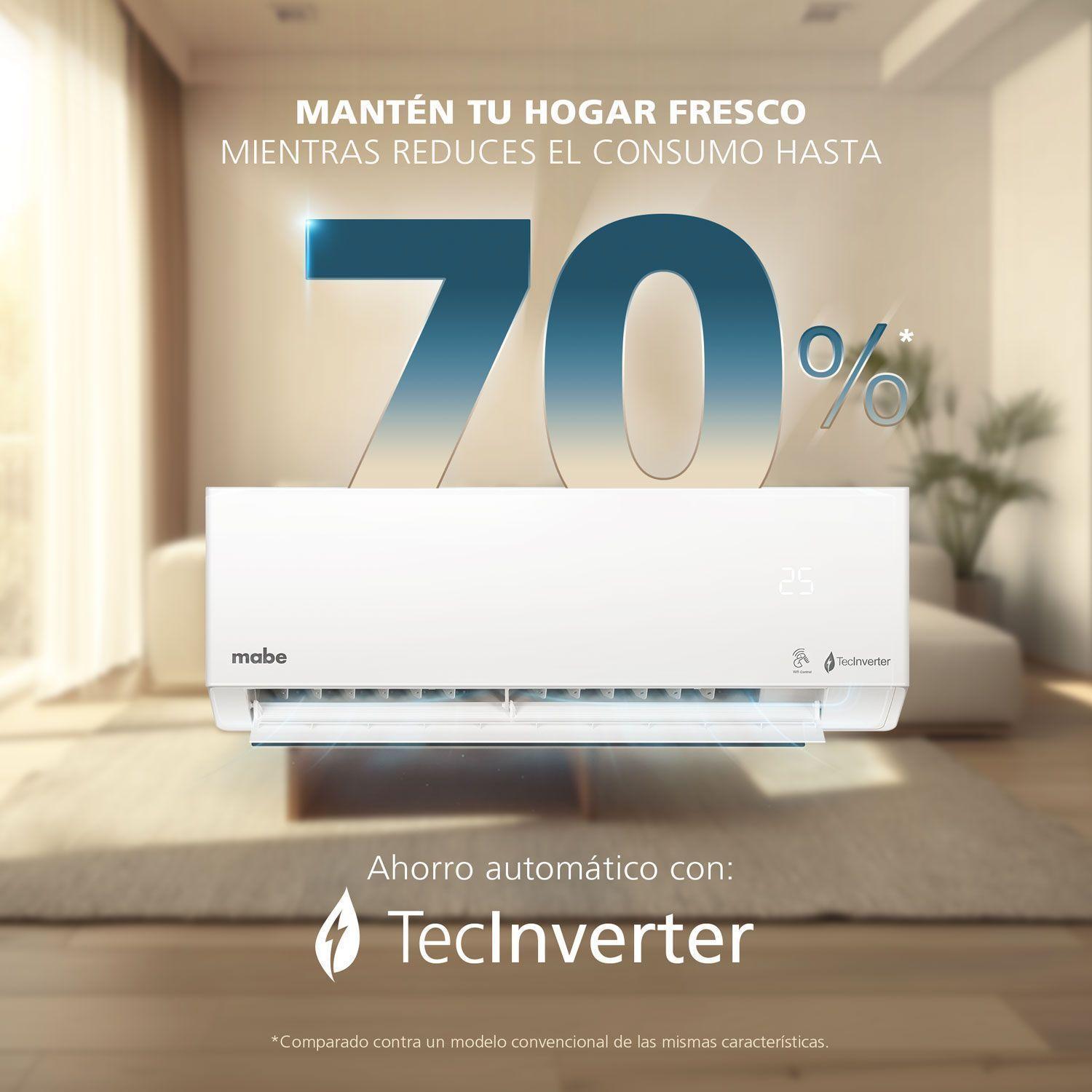 Aire Acondicionado Inverter Frío/Calor 9000 BTU Wifi Blanco Mabe MMI09HDBWCA32CH1-4