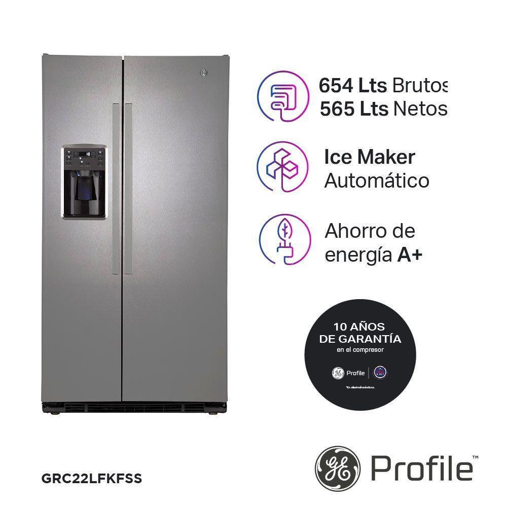 Refrigerador Side By Side 565 Lts Netos Inox Ge Profile Grc22lfkfss-1
