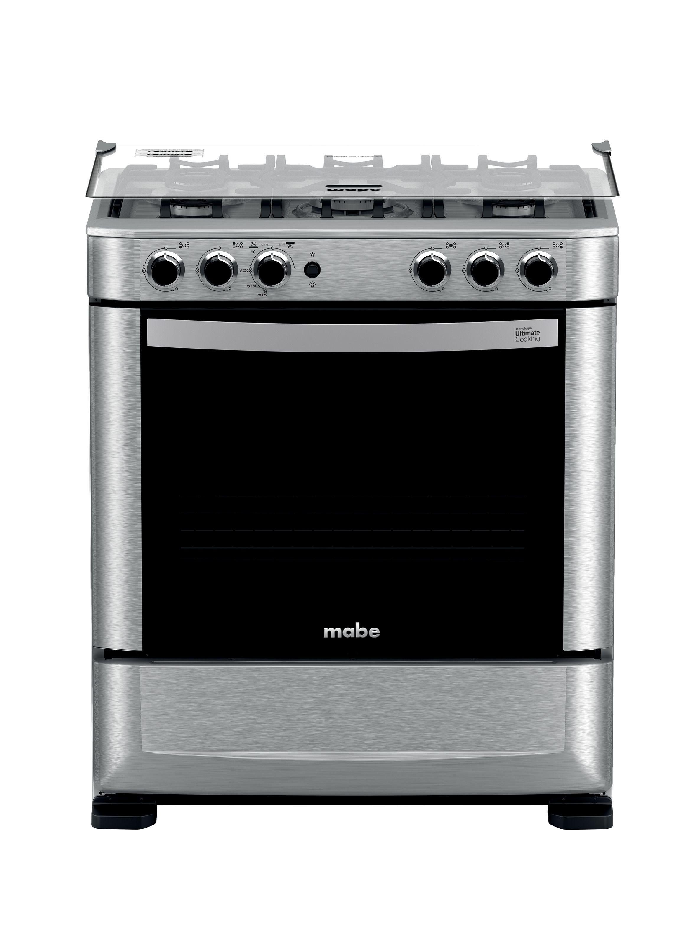 Cocina De Piso A Gas 76cm Inox Mabe Andes7650fx1-0