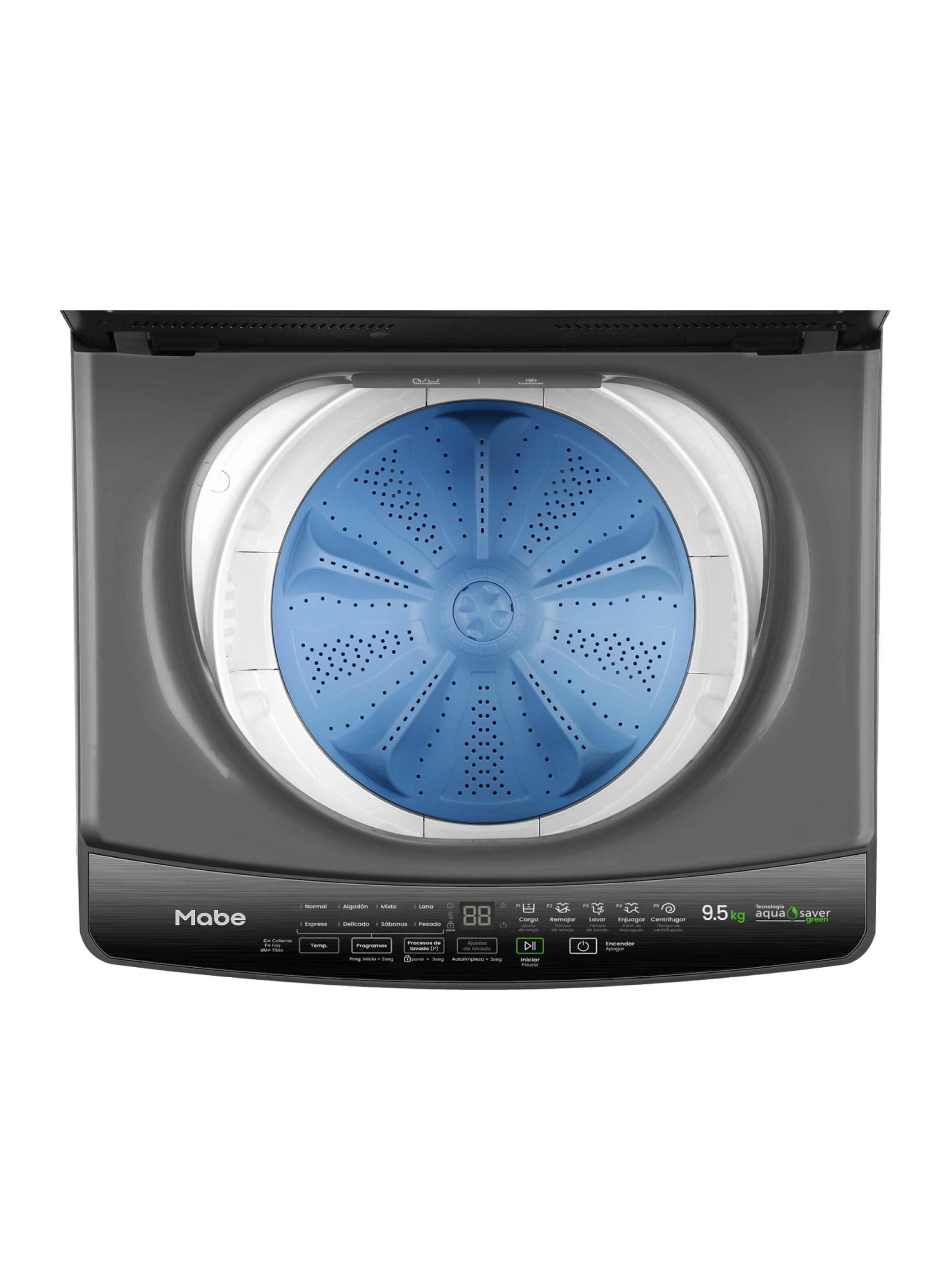 Lavadora Automática 9.5 Kg Diamond Gray Mabe LMA5920WDGCL0-3