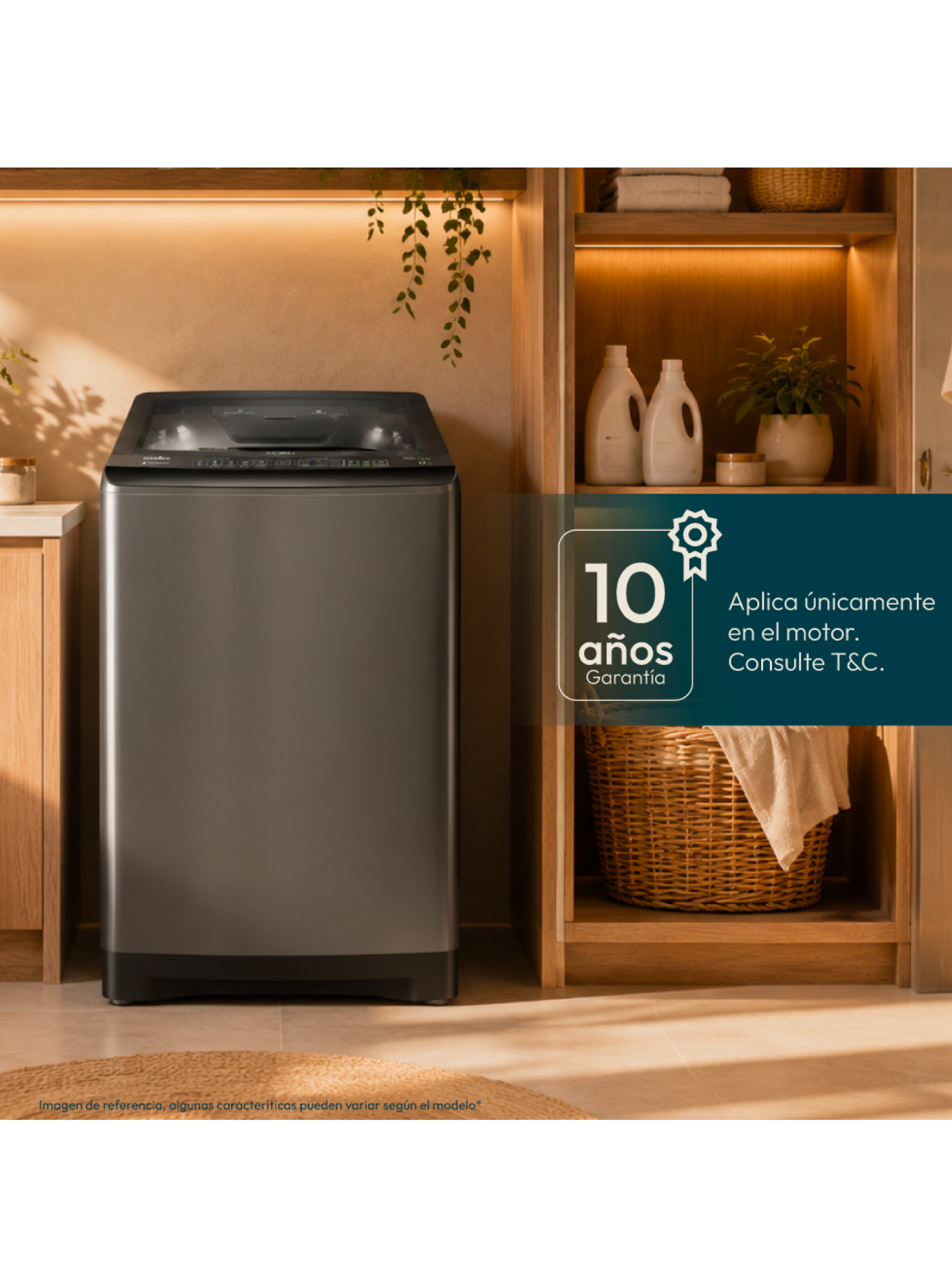 Lavadora Automática 9.5 Kg Diamond Gray Mabe LMA5920WDGCL0-4
