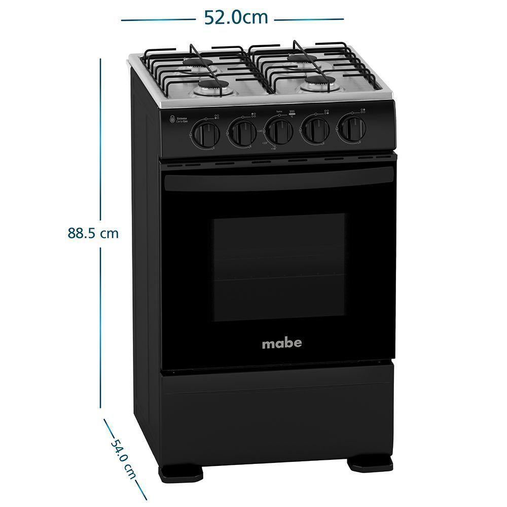 Cocina de Piso a Gas 51 cm Negro Mabe CMC5100NA1-2