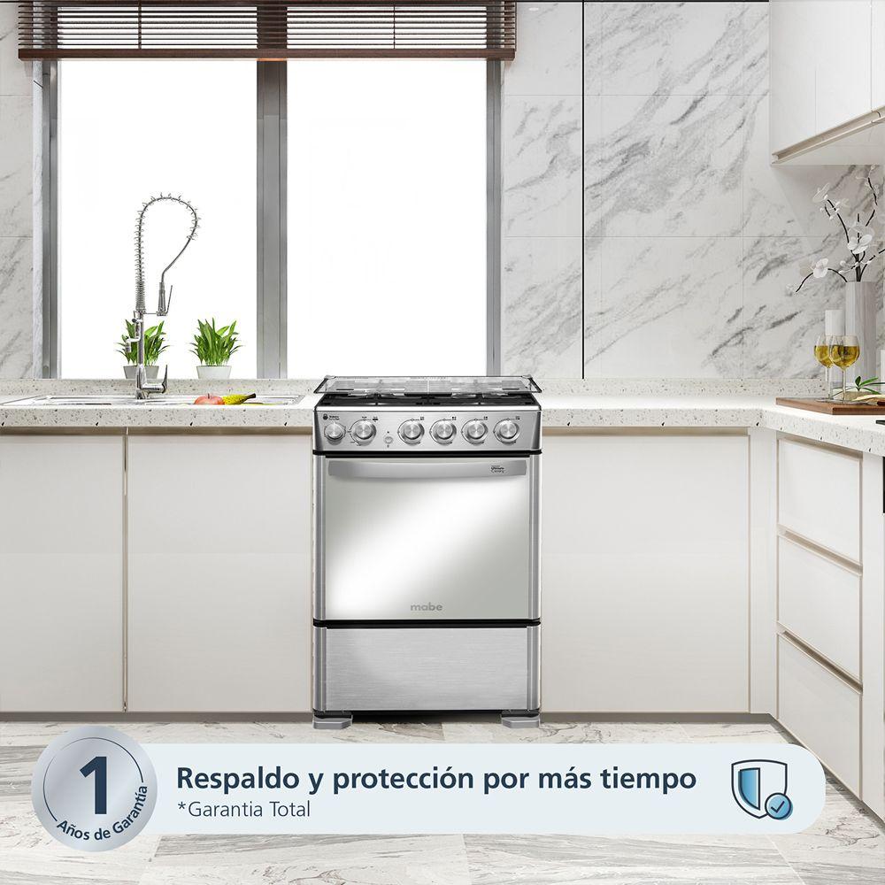 Cocina de Piso a Gas 55 cm Inox Mabe CMC5540FX0-3