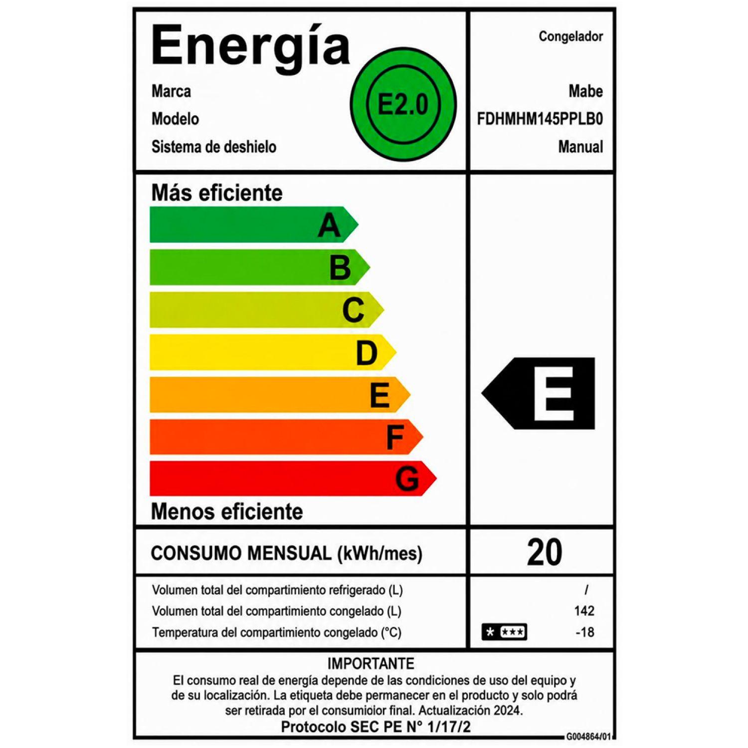 Freezer Horizontal 142 L Netos Blanco Mabe FDHMHM145PPLB0-5