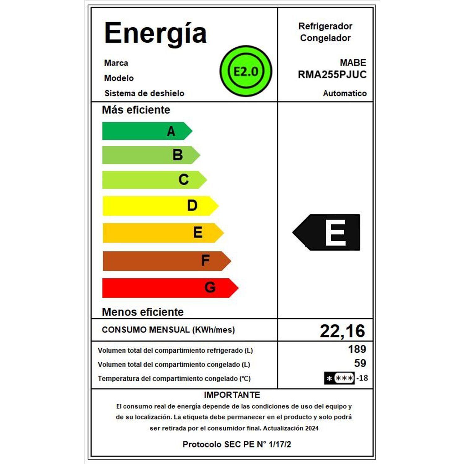 Refrigerador No Frost 250 Ltrs Brutos Black Mabe RMA255PJUC-4