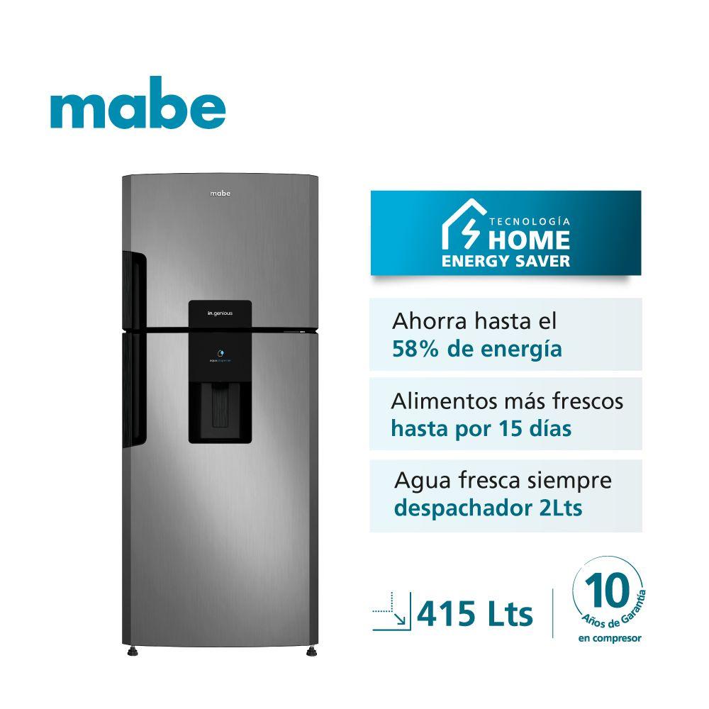 Refrigerador Top Freezer 415L Brutos Platinum Mabe RMP415JUT-1