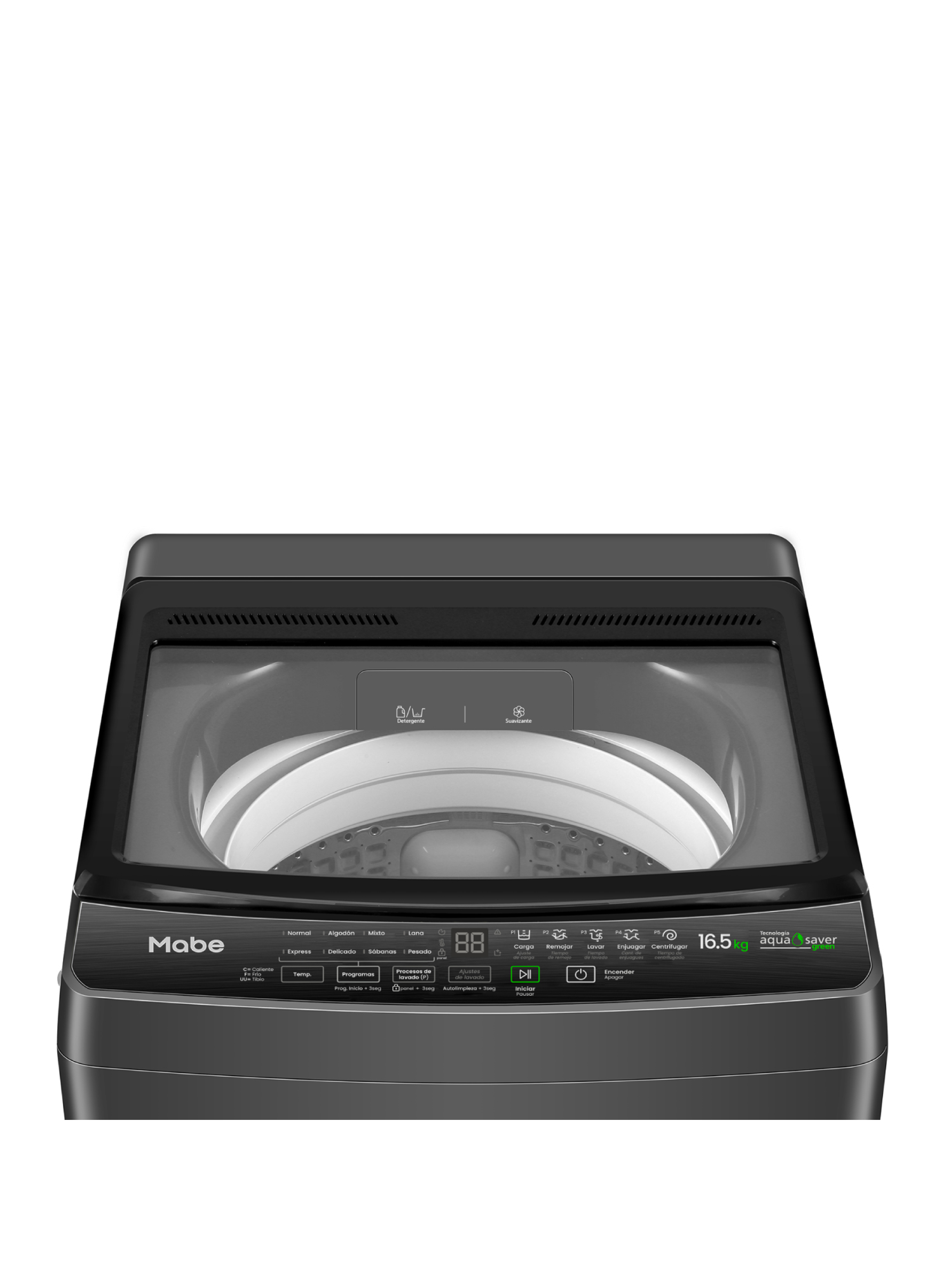 Lavadora Automática 16.5 Kg Diamond Gray Mabe LMA6120WDGCL0-3