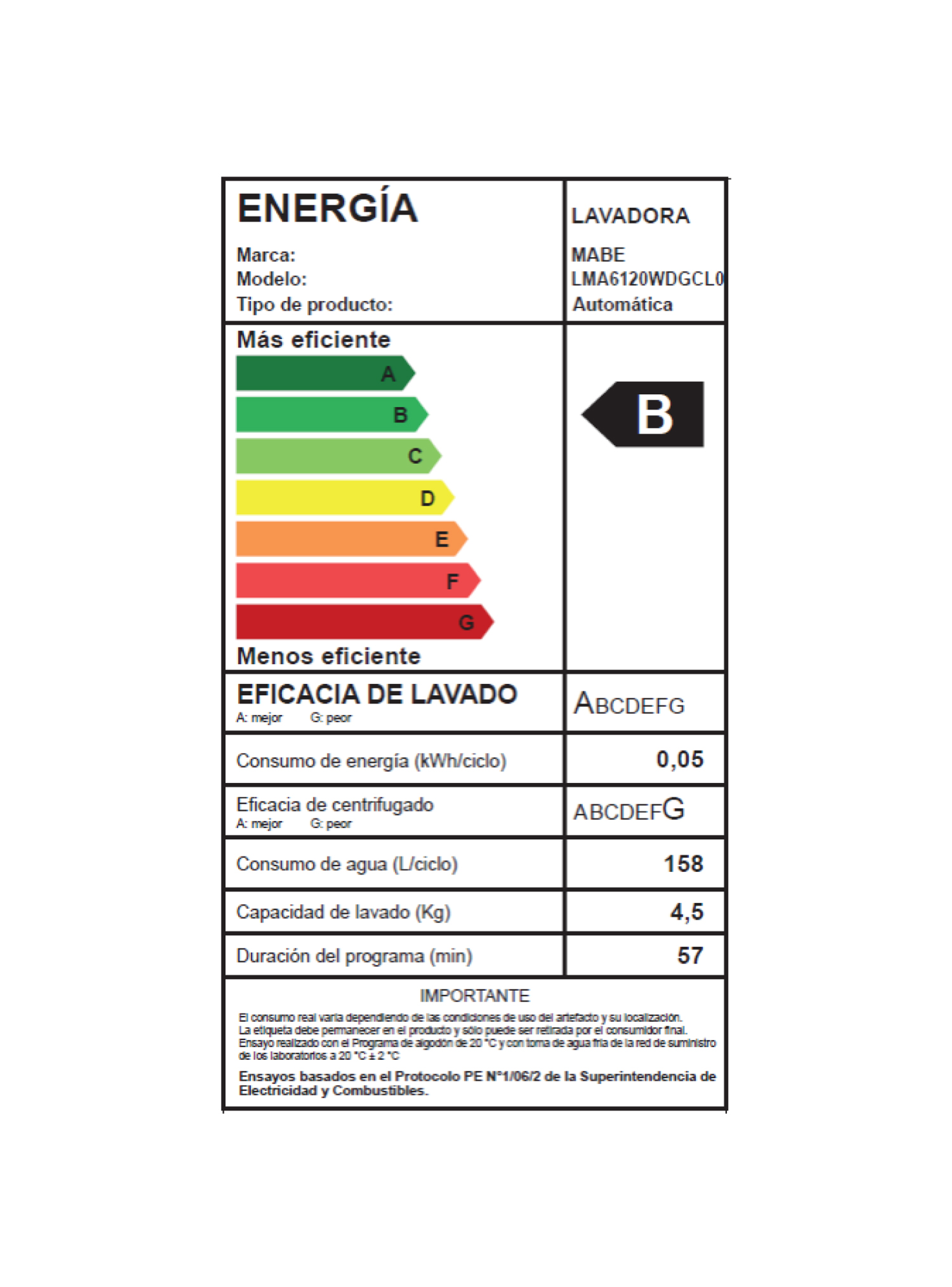 Lavadora Automática 16.5 Kg Diamond Gray Mabe LMA6120WDGCL0-6